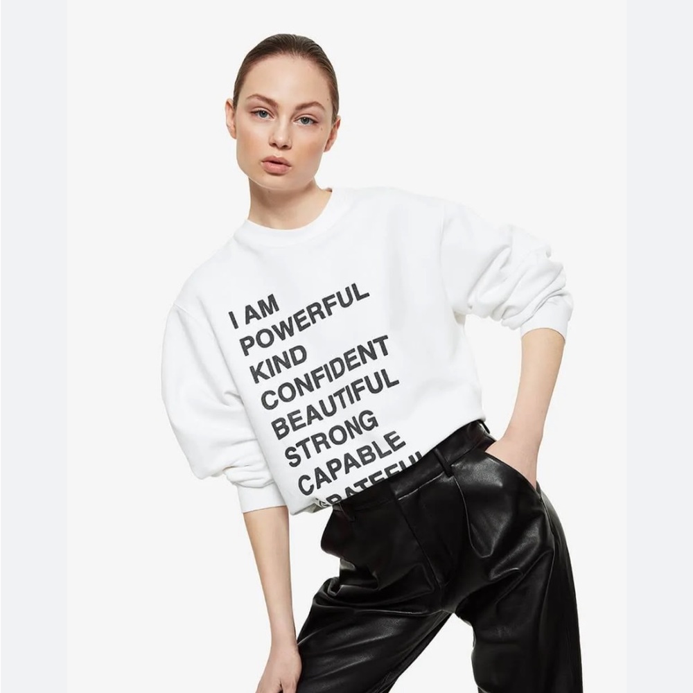 White | ANINE BING | Empowerment Ramona Sweatshirt